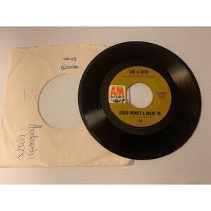 Sergio Mendes & Brasil 66 Vinyl 45 RPM Record "The Look of Love" & "Like A Lover